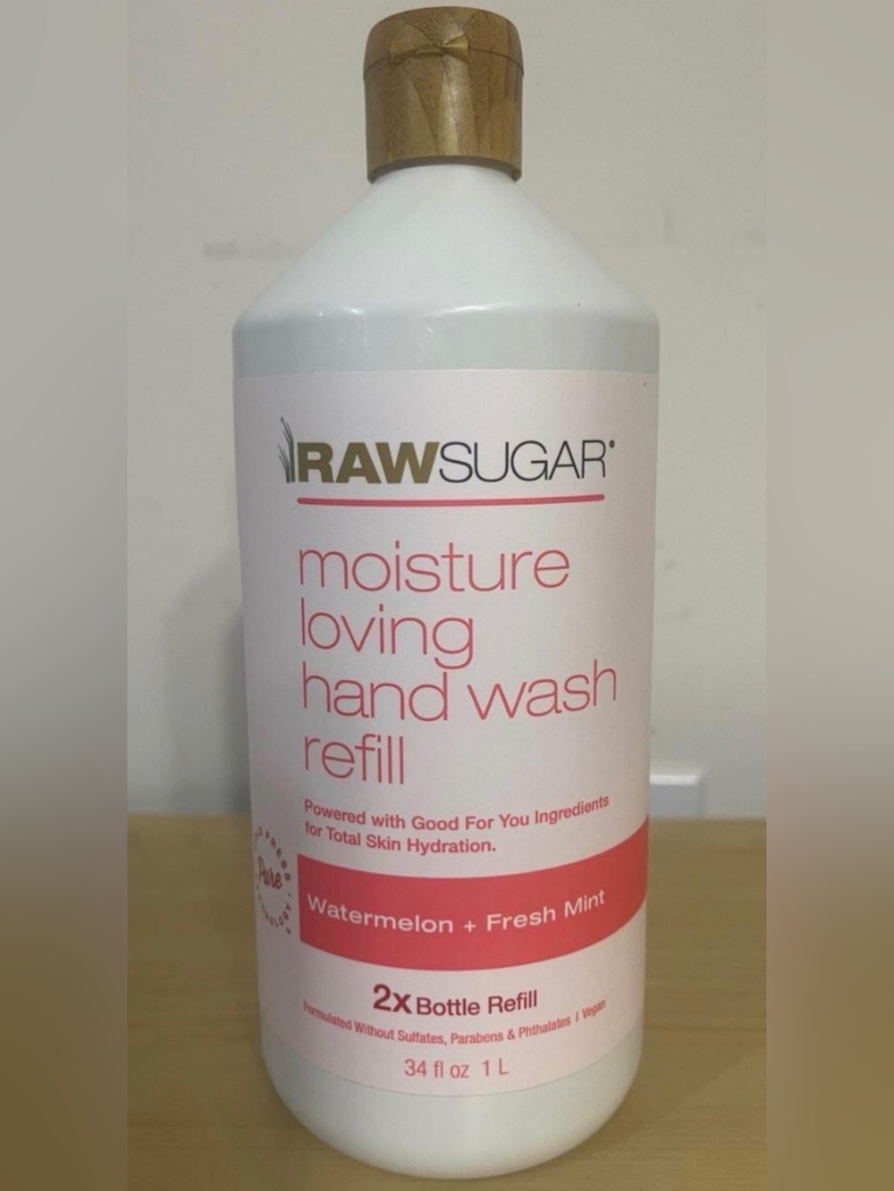 RAW SUGAR Moisture Loving Hand Wash Refill - Pink & White